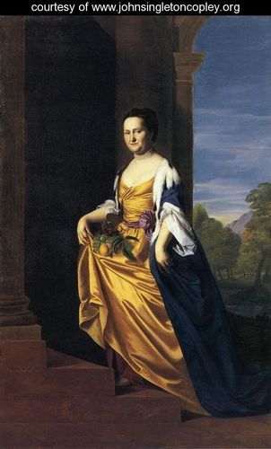 Mrs. Jeremiah Lee (Martha Swett), painted by John Singleton Copley. Located in Wadsworth Atheneum, Hartford, Connecticut, USA